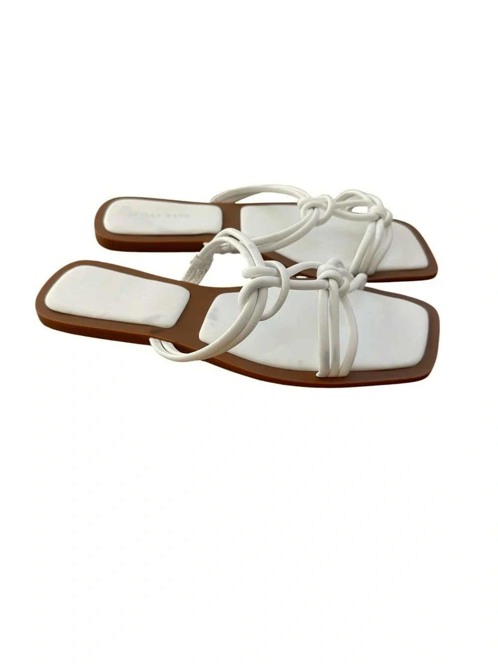 Azalea Wang White Knotted Sandals
